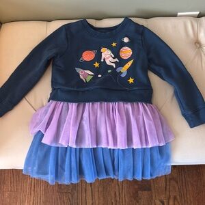 Piccolina sweatshirt dress with tulle skirt - size 4